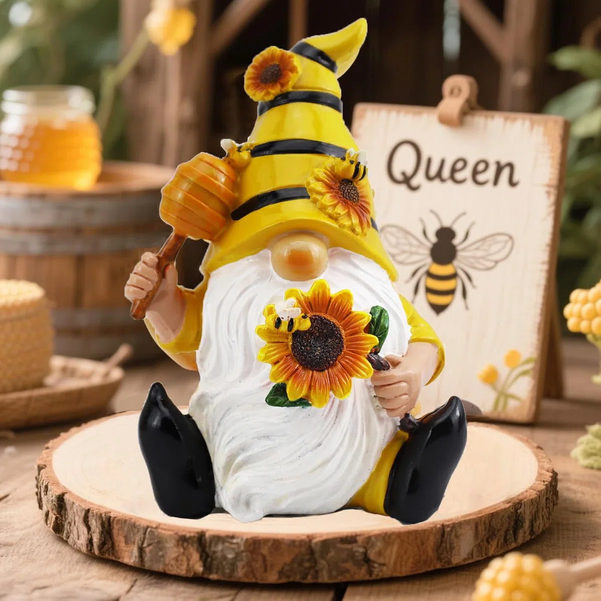 Cadeau Maman, Abeille GNOME Decoration, Statue Jardin Exterieur, Cadeau Anniversaire Femme, Nain de Jardin Rigolo, GNOME Décoration pour Extérieur, Balcon, Cour, Terrasse