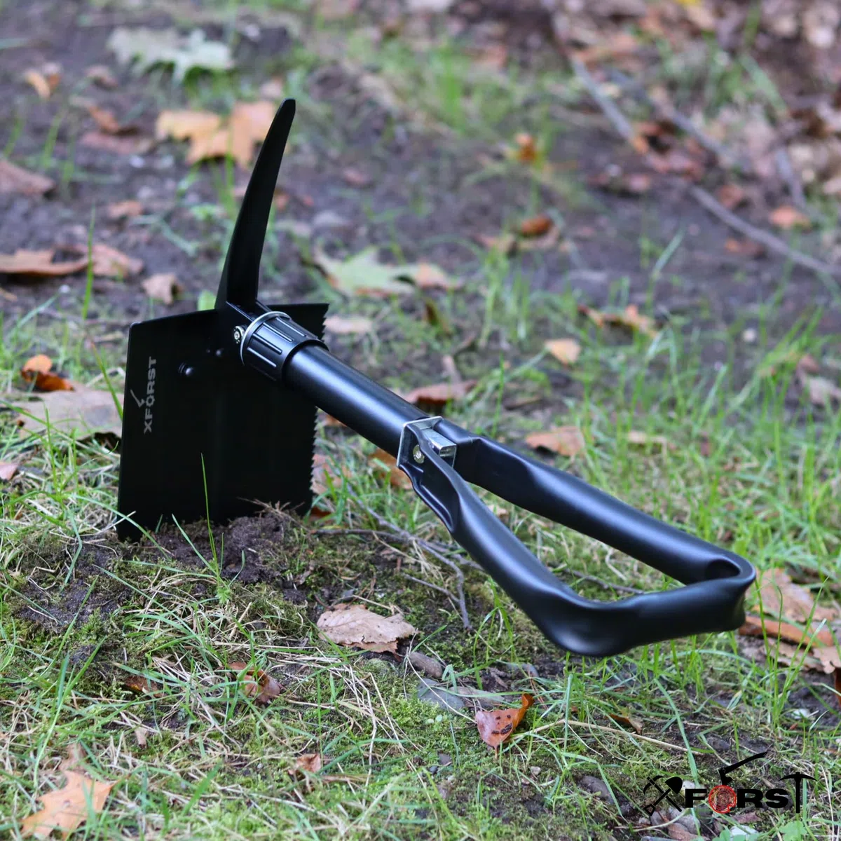 Set Xforst : Pelle Pliante KS1 & Mini Pioche PF400 – Kit Indispensable pour Jardinage, Camping et Survie