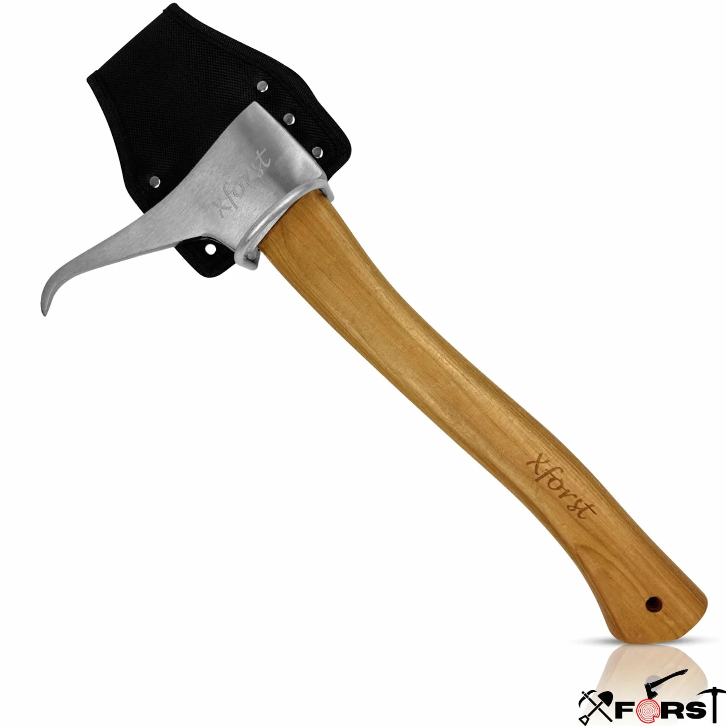Xforst Sapie à Main X-P500 BX Sappie, Outils forestier. Idéal pour la manutention de Troncs de Bois et de bûches. avec Manche en Bois Hickory américain léger et Solide. Porte Marteau Gratuit.