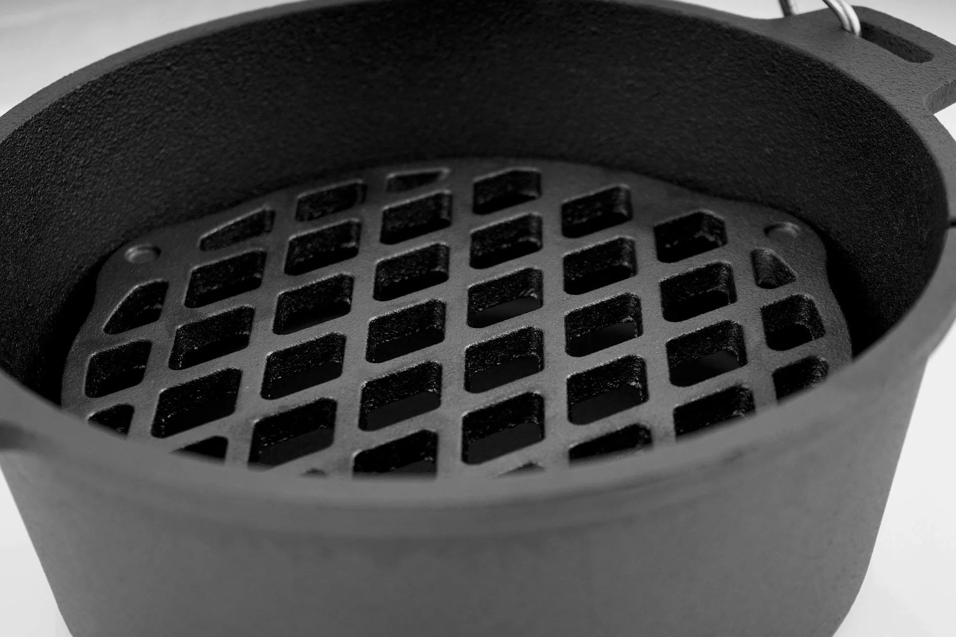 BBQ-Toro Grille empilable en Fonte pour Chignon Ø 30cm | für 4,5 QT Dutch Oven Noir