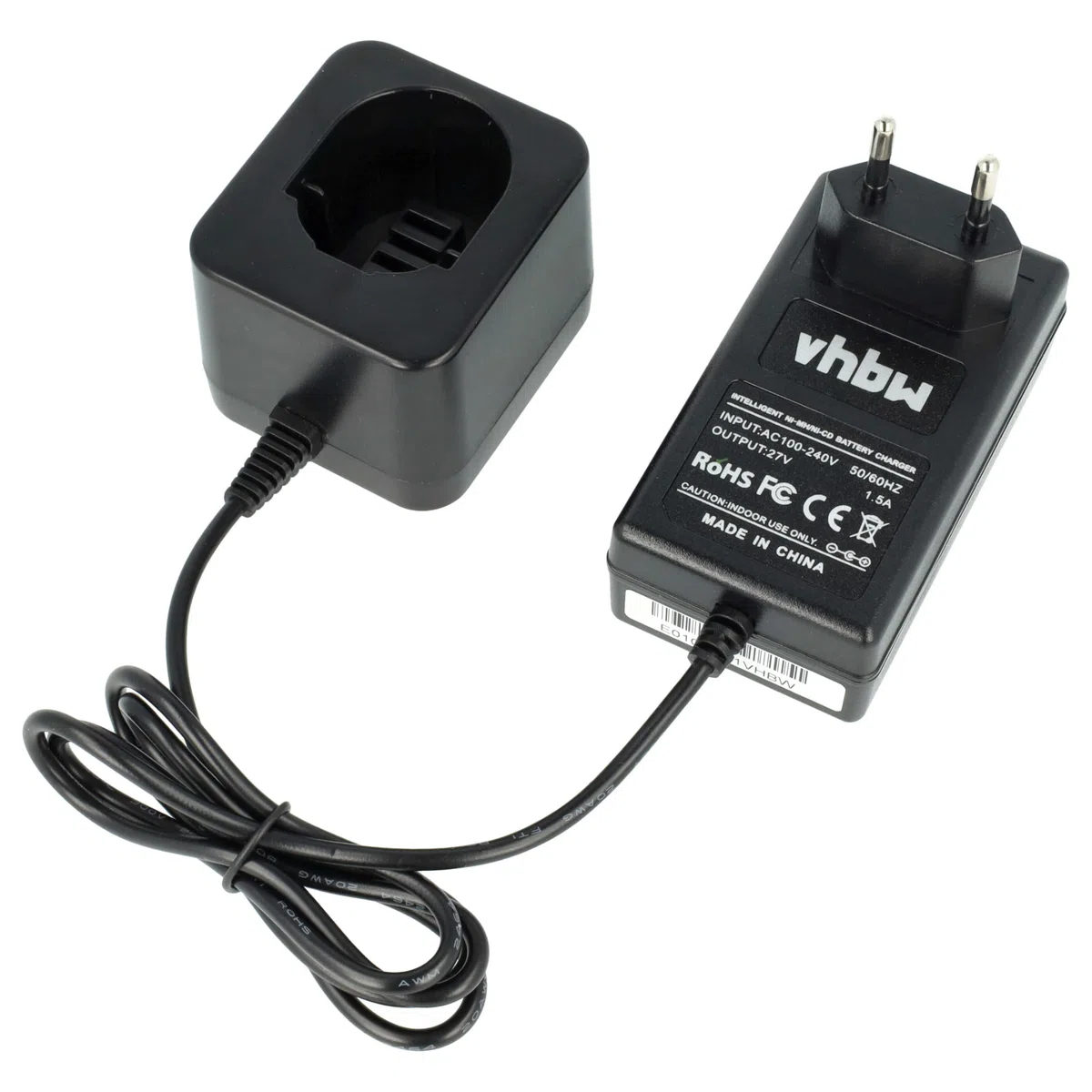 vhbw Chargeur Compatible avec Black & Decker HP231, HP131, HP131K-2, FSL96, HP9060, HP 131K-2, HM9600 Batteries Ni-CD, NiMH d'outils, 1,2V