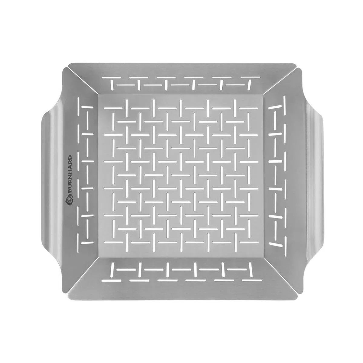 Panier à Griller en Acier Inoxydable BURNHARD® Haute Qualité, Compatible Lave-Vaisselle, Grandes Poignées, Répartition Optimale de la Chaleur, Compatible Four, Universel pour Barbecue à Gaz, Charbon