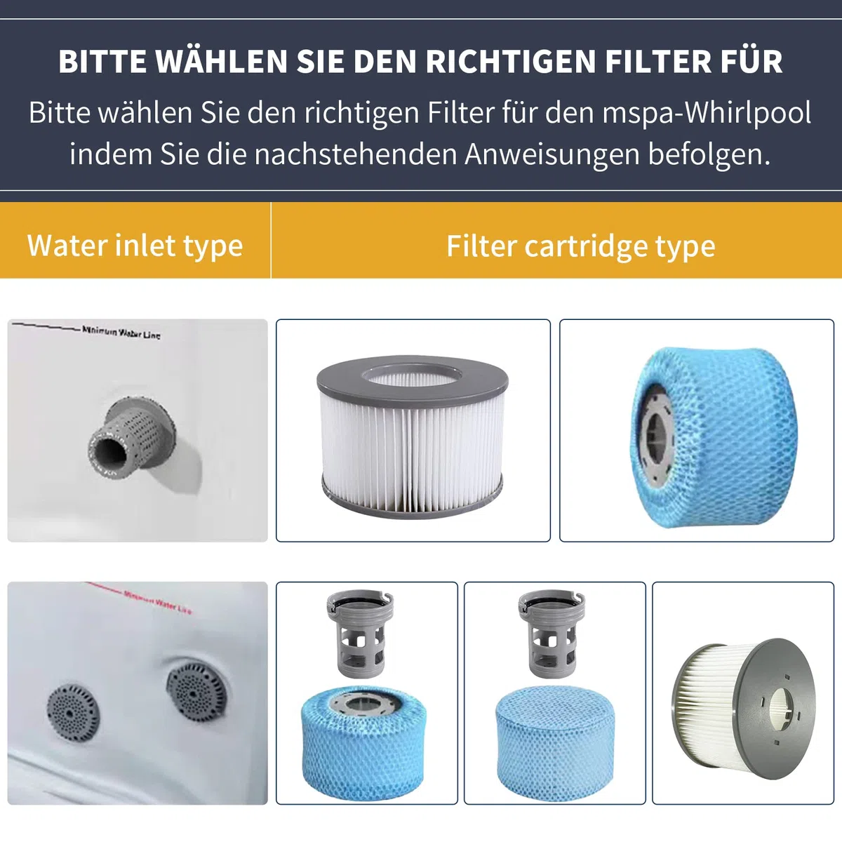 Filtre pour Mspa, Filtre Spa pour Mspa Lite, Cartouche de Filtre pour Piscine Mspa Whirlpool
