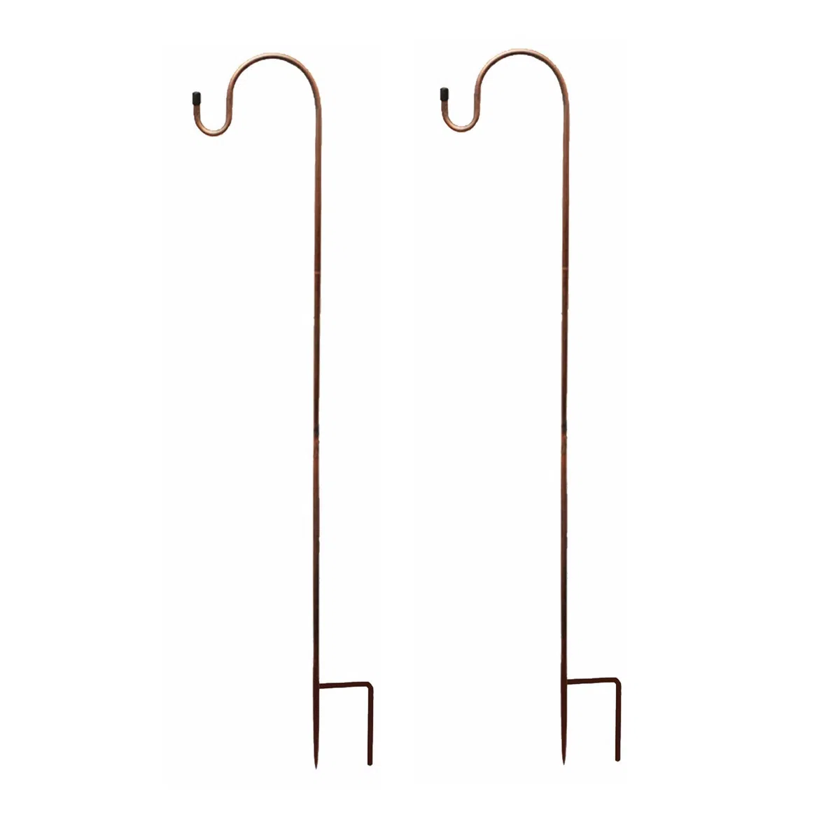 Lot de 2 crochets de jardin, support robuste pour mangeoires et décoration extérieure, mât réglable