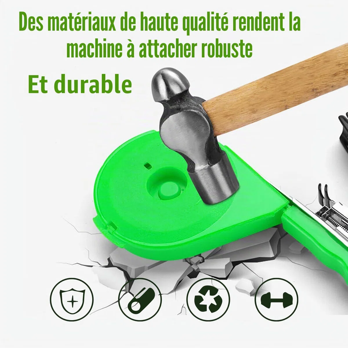 Machine à Attacher les Plantes,Comprenant 20 Rouleaux de Ruban Adhésif et 10 000 Agrafes Outil Agricole pour le Soutien des Plantes Convient aux Plants de Tomates,aux Vignes aux Vergers