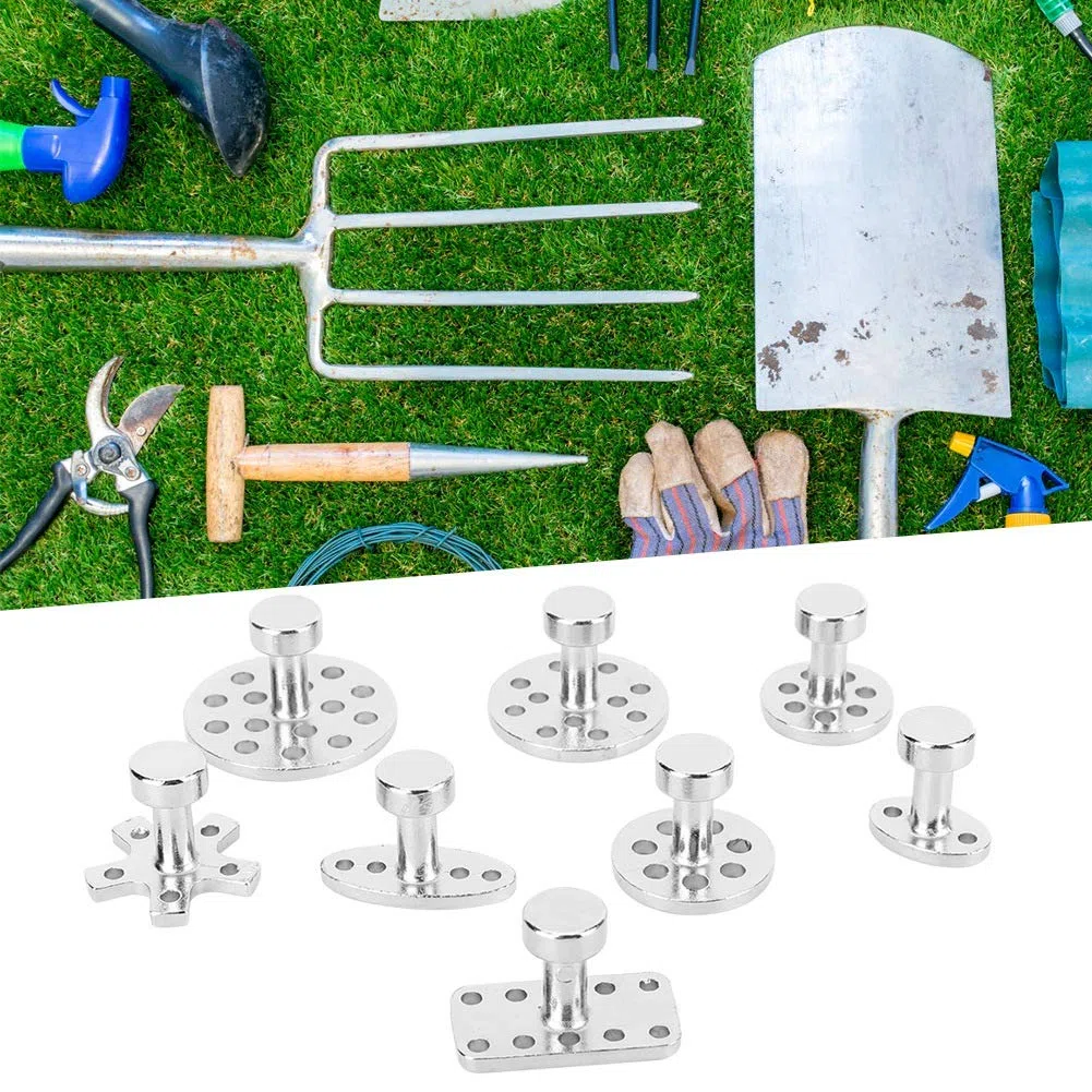 Kits de r¨¦paration sans peinture, 8pcs plaque de m¨¦tal enl¨¨vement de la dent extracteur kit de r¨¦paration outil de jardinage r¨¦paration de jardin