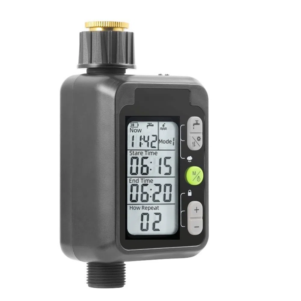 Contrôleur d'irrigation de jardin avec paramètres programmables, minuterie automatique avec retard de pluie pour arroseurs extérieurs
