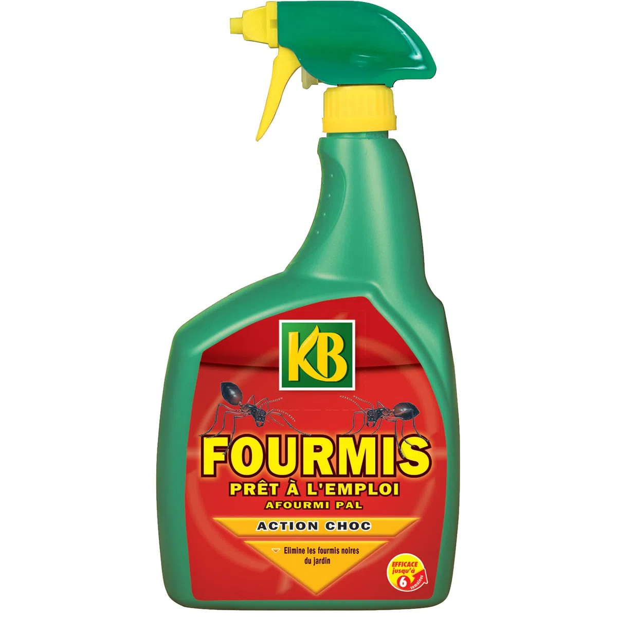 KB FOUPAL8N2 - Pulvérisateur Anti-Fourmis Prêt à l'Emploi 800 ml - Elimine radicalement et durablement fourmilières et fourmis noires - Produit 2 en 1, action choc et forme une barrière de protection