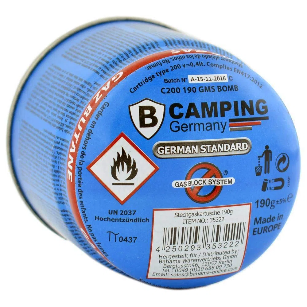 bahama Lot de 10 cartouches de gaz butane perçables universelles 190 g