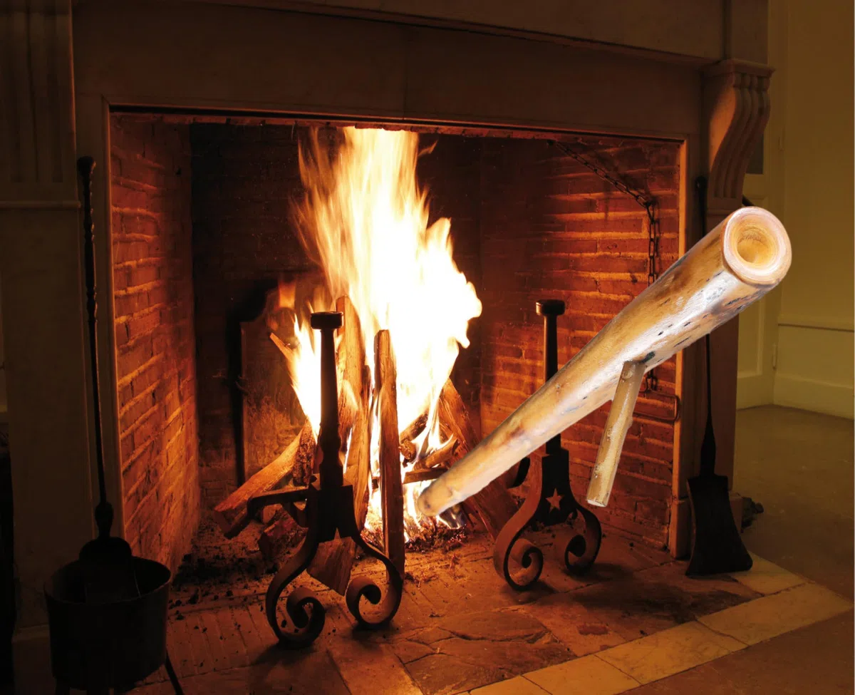 C.A.O. - Bouffadou en Bois - Longueur ± 80 cm - Diamètre ø ±4 cm (Bouche) / ø ±5 cm (Base)