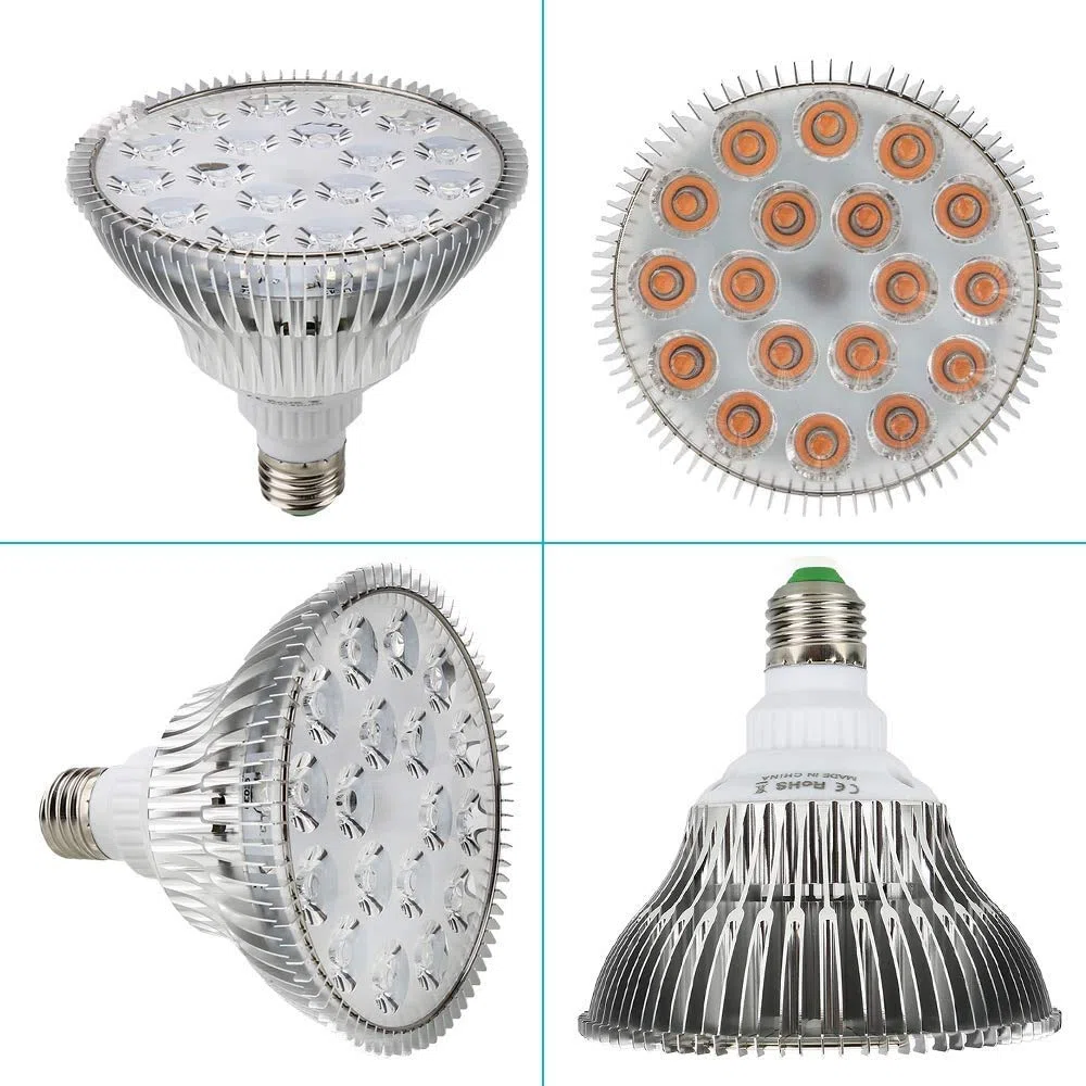 MILYN Lampe de Croissance pour Plante, 54W Lampe Culture Interieur Sunlike Spectre Complet ÉClairage Ampoul LED E27 Lamp LED Plant pour Plantes D'IntéRieur, Serres, Jardins, Fleurs, Semis, Floraison