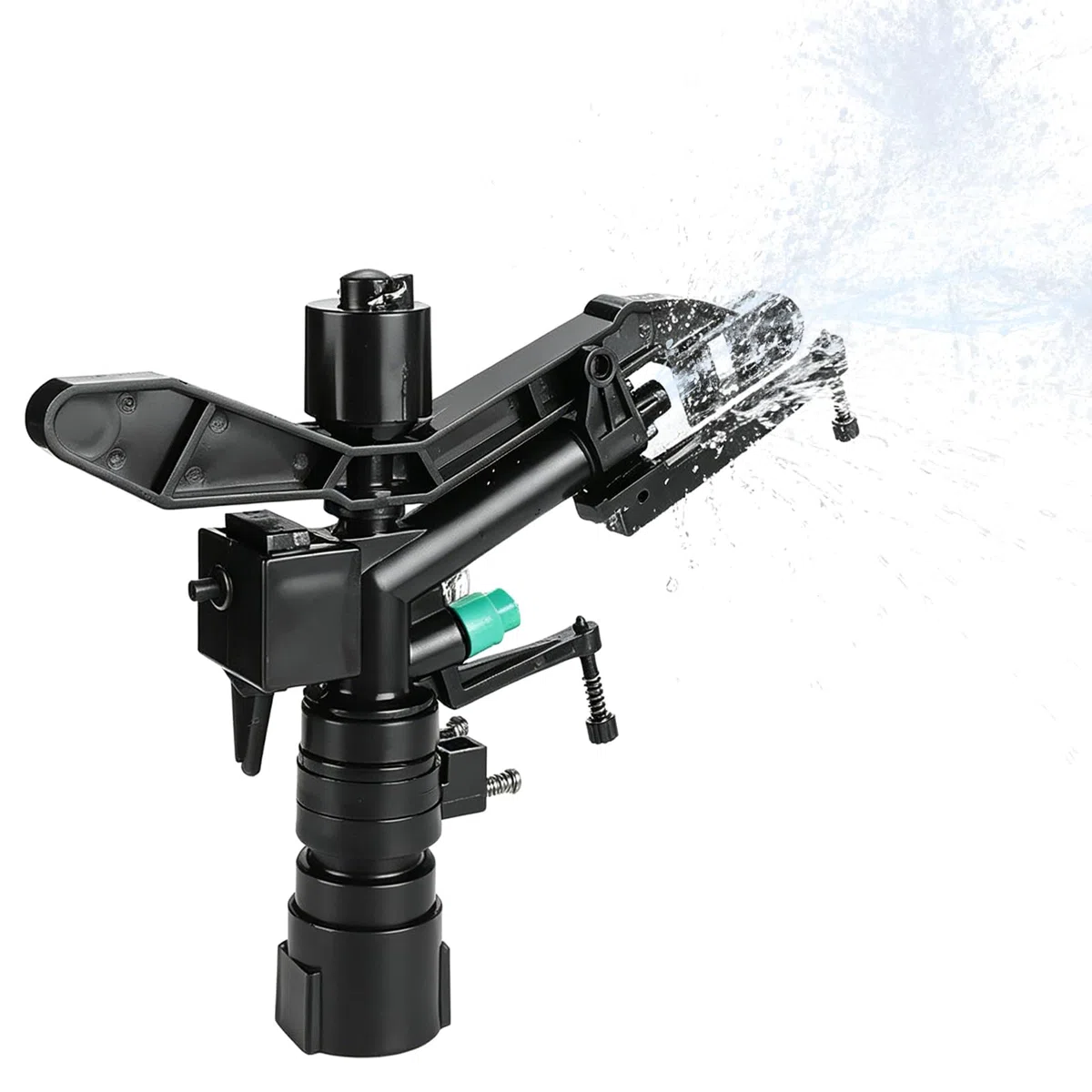Tissting Arroseur Oscillant, Arroseur de Jardin Rotatif en Métal avec Buse Réglable Double Jet, 26 cm pour Irrigation Précise de Pelouse et Potager