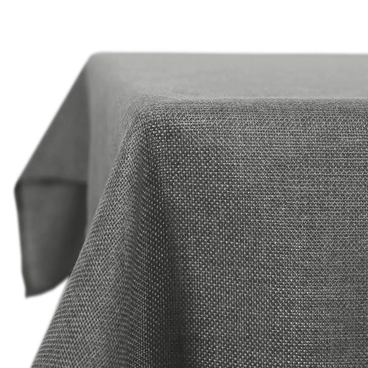 Deconovo Nappe Rectangulaire 150x300cm Imperméable Effet Lin pour Table Rectangle Salle à Manger Cuisine Mariage Fête, Gris foncé