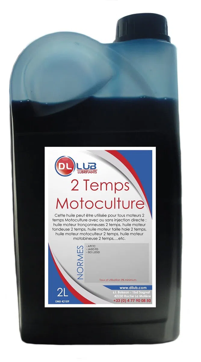 DLLUB - Huile moteur 2 temps motoculture - 2 litres