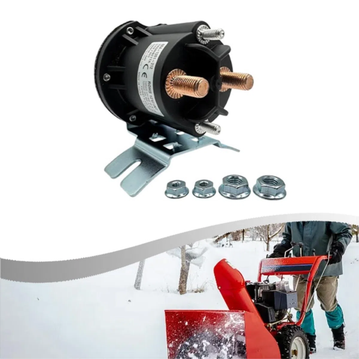 Kit relais solénoïde de pompe hydraulique 12 V pour chasse-neige, hayon élévateur et remorque à benne basculante, certifié IP67, compatible avec Meyer et Big Tex