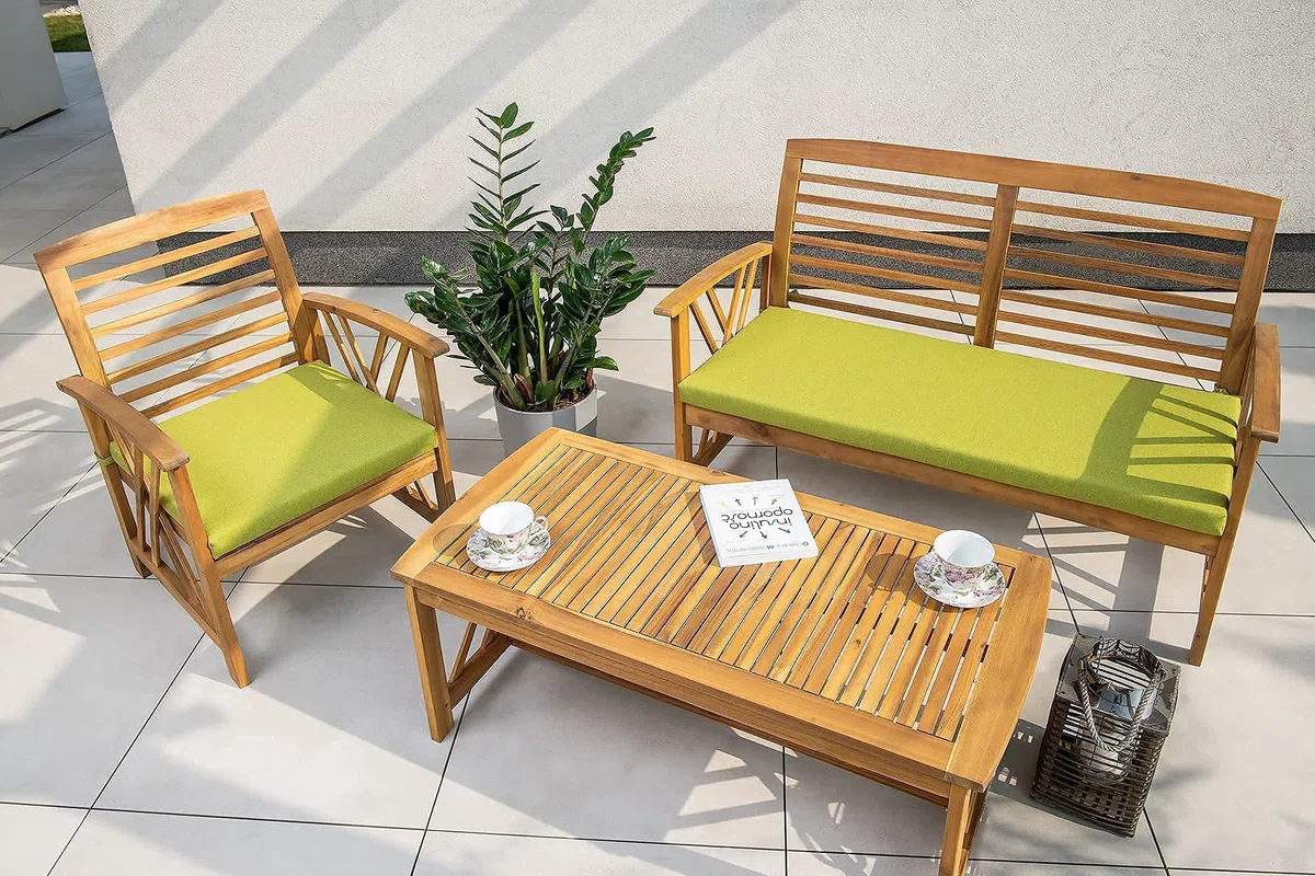 chilly pilley Coussin De Banc Housse Amovible Lavable Zip avec Passants Coussin pour Banc De Jardin Terrasse (100 x 40 x 5 cm, Bleu Foncé)