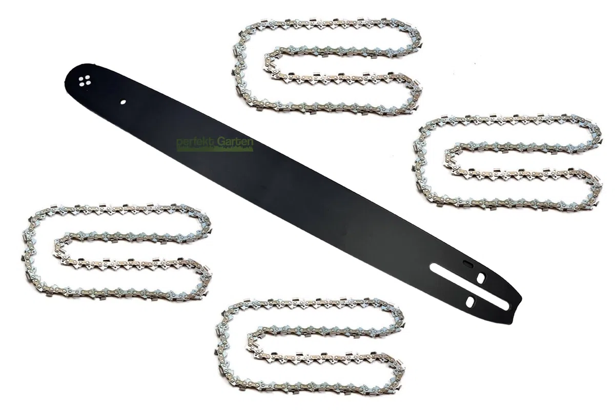 45cm 1,5 0,325" 72 TG Barre de guidage de tronçonneuse + 4 chaînes compatibles avec Parkside PBKS53A1, PBKS53A2, BKS53B3