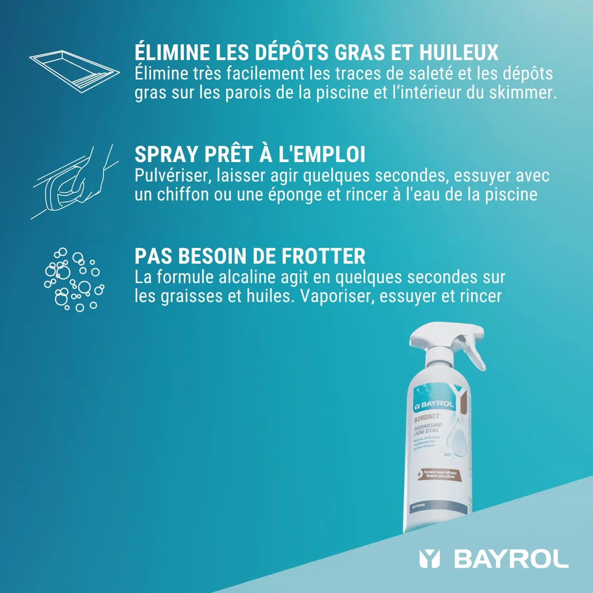 Bayrol Nettoyant Ligne d'eau Piscine Bordnet 0,7L