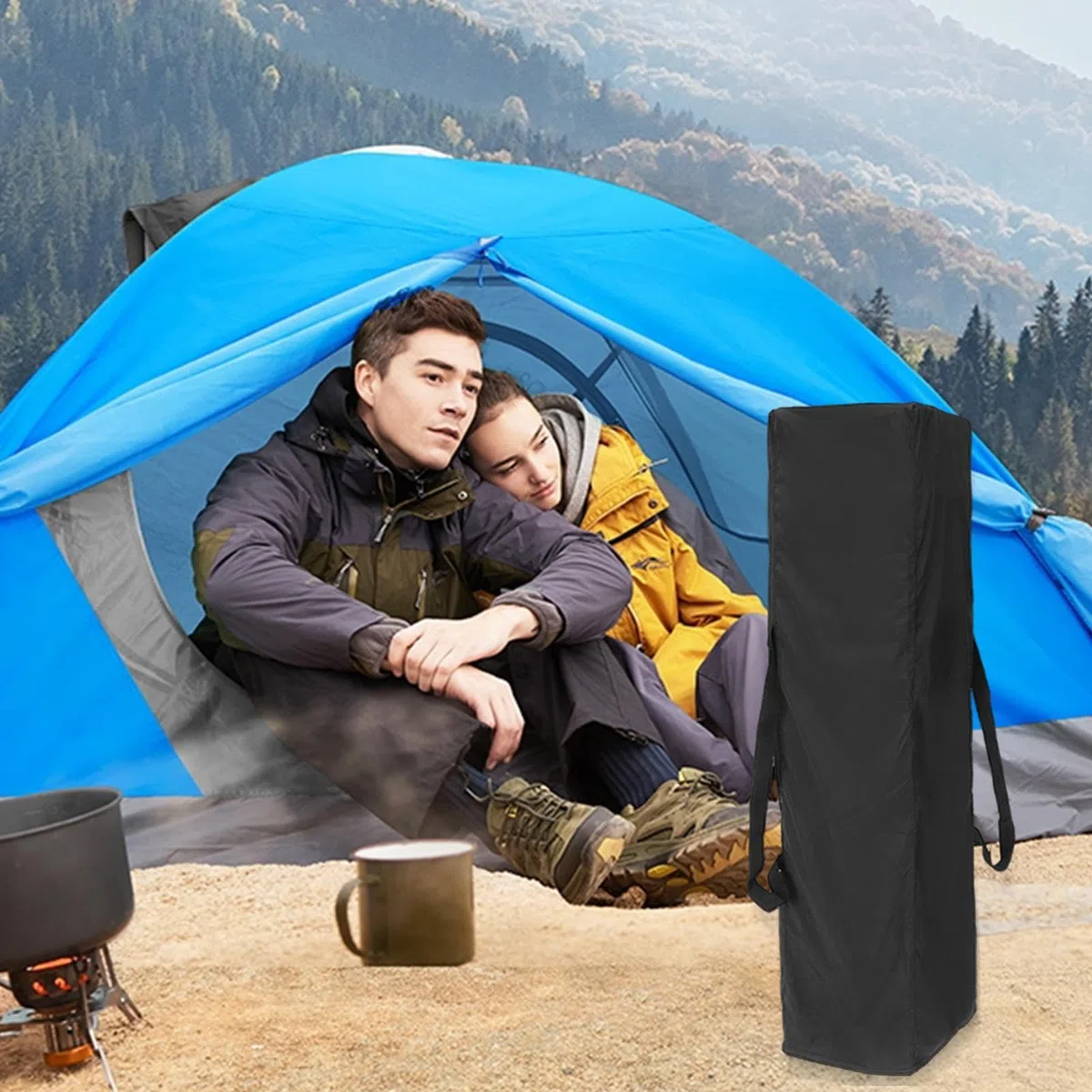 Sac de Rangement pour Tonnelle de Jardin Pliante, Portable Sac de Auvent Pliable, Imperméable Anti-UV Anti-poussière Sac de Transport pour Tonnelle Gazebo Tente Pavillon pour Voyage, Camping, Jardin