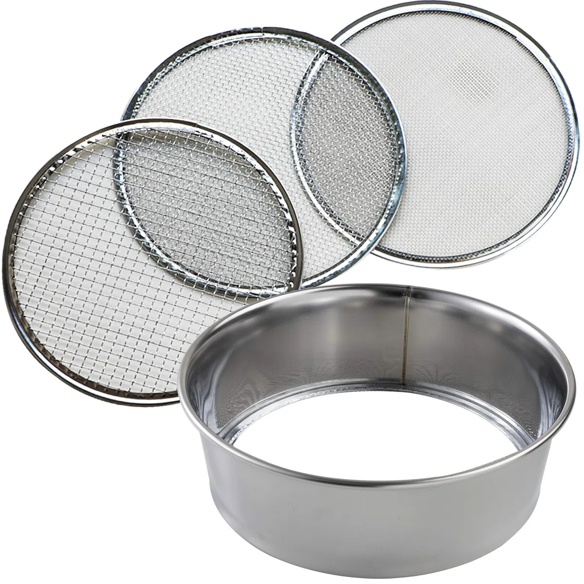 Hanafubuki Lot de 3 Tamis de Sol de 210 mm, fabriqué au Japon, 3 Tailles de Filtre en Maille, Outil de Jardinage Japonais pour bonsaï – 210 mm