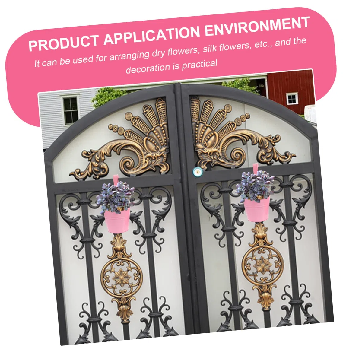 ibasenice 3 Pièces Pots de Fleurs Suspendus Jardinières à Accrocher pour Balcon Terrasse et Intérieur et Résistantes pour Plantes et Décoration