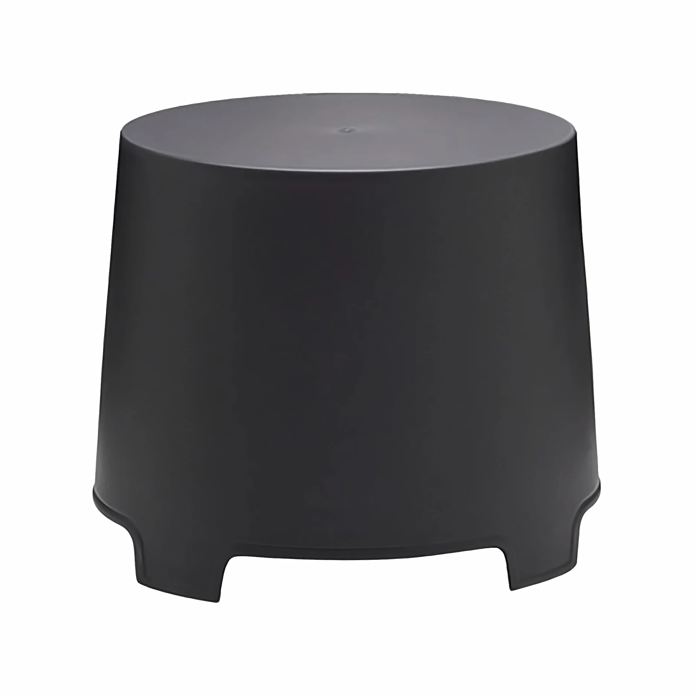Table d'appoint ronde en plastique anthracite - 46 x 40 cm - Table basse de jardin empilable - Spetebo