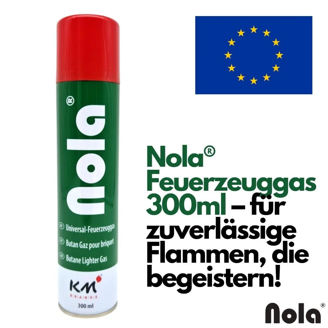 NOLA Gaz universel pour briquets et brûleurs à flambe - Qualité supérieure - Butane - Idéal pour tous les modèles 703 - 12 x 300 ml