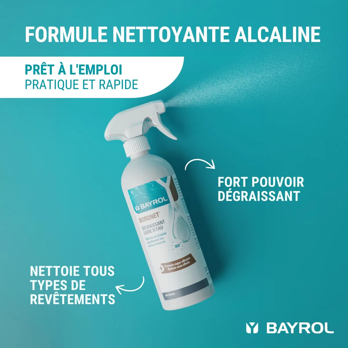 Bayrol Nettoyant Ligne d'eau Piscine Bordnet 0,7L