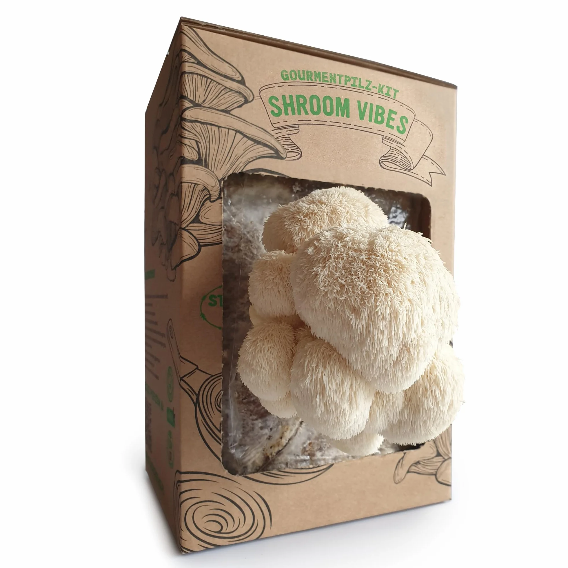 BIO Kit d'élevage de champignons | Champignons Grifola (Hericium erinaceus) un jeu d'enfant à cultiver | Kit de culture de champignons pour la maison | Kit complet de culture de champignons de qualité
