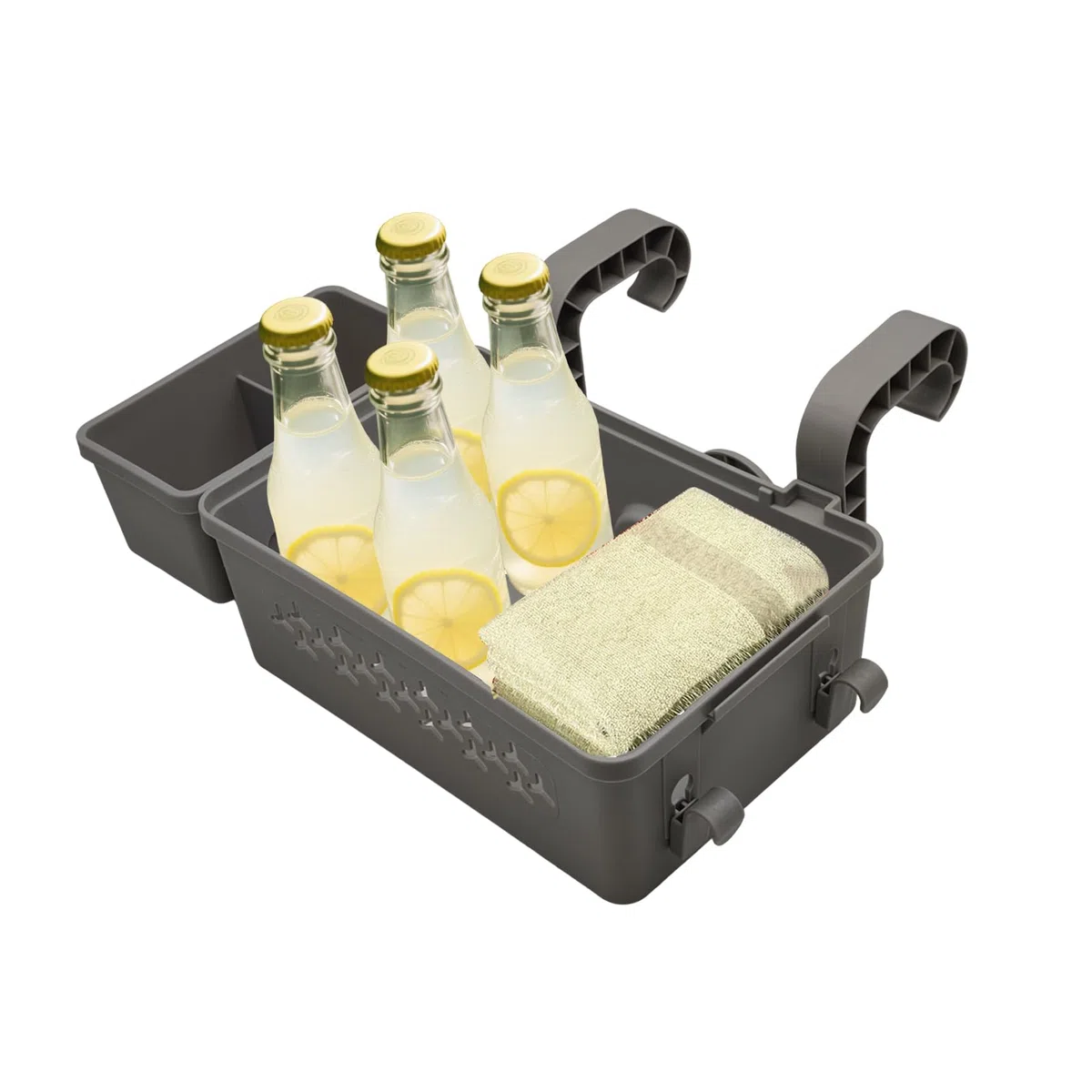Panier de Rangement au Bord de la Piscine, Panier de Piscine avec Porte-gobelet de Piscine, étagère de Piscine, Accessoires de Piscine Hors Sol, Convient à la Plupart des piscines à Cadre