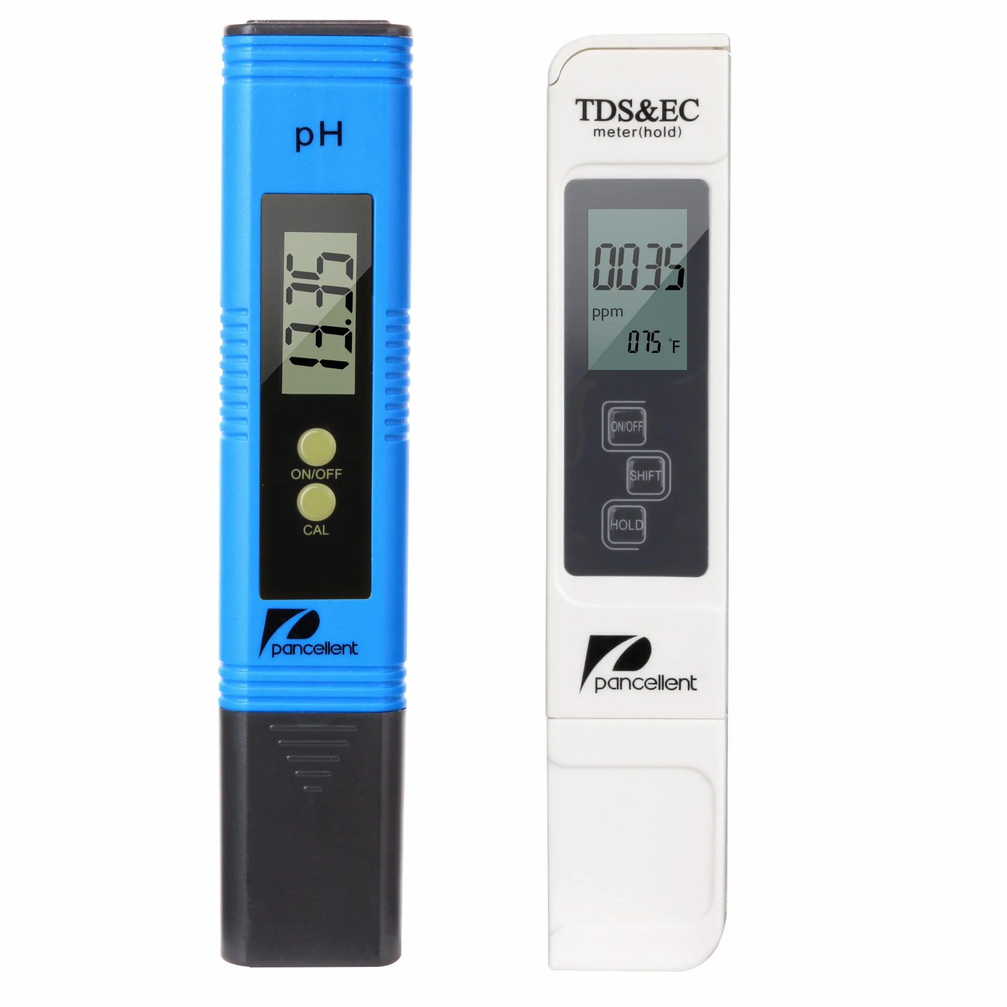 pancellent Mètre de Test de qualité de l'eau TDS PH EC Température 4 dans 1 Ensemble Testeur numérique avec Écran LCD Test pour Piscine, Aquarium (Bleu)
