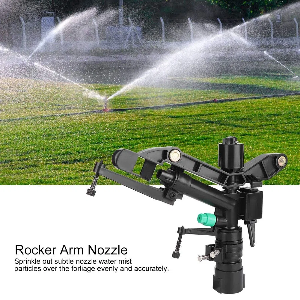 Tissting Arroseur Oscillant, Arroseur de Jardin Rotatif en Métal avec Buse Réglable Double Jet, 26 cm pour Irrigation Précise de Pelouse et Potager