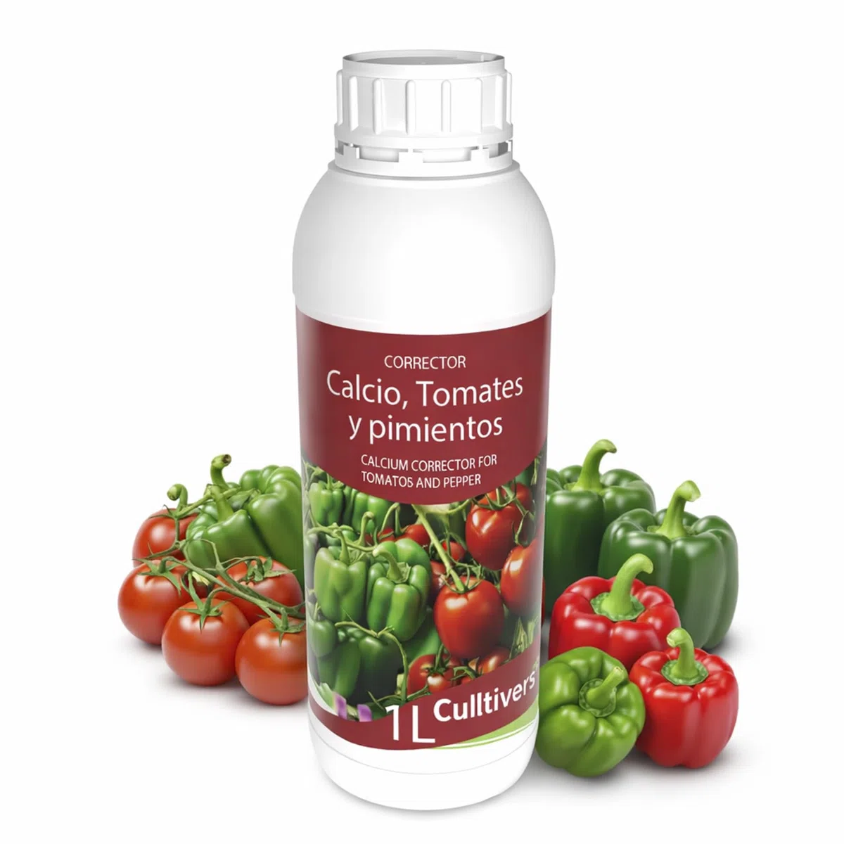 CULTIVERS Calcium liquide pour tomate et poivron 1 L | Engrais liquide au calcium pour cultures potagères, horticulture et jardinage, usage régulier au potager, jardin et plantes
