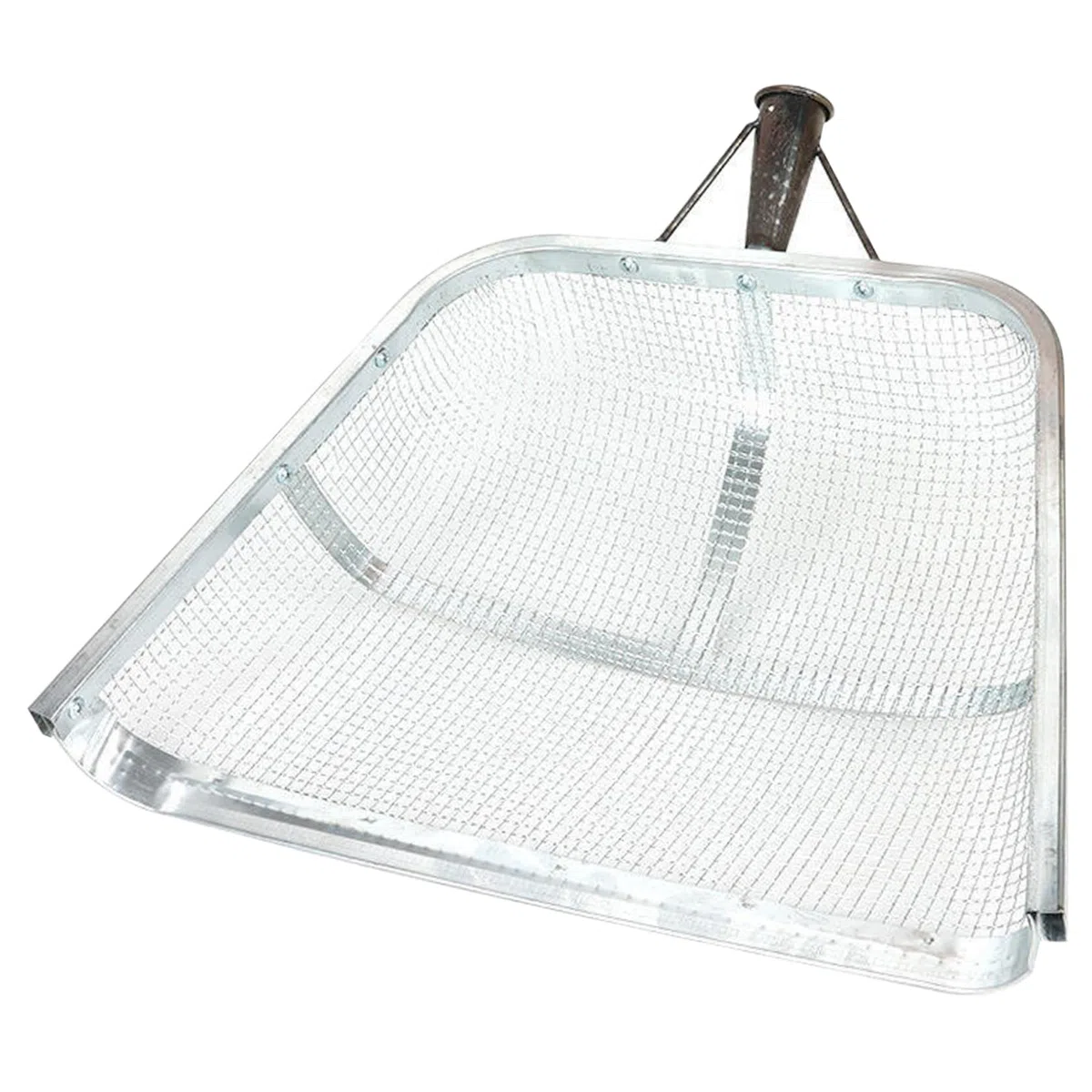 Pelle de tamis de sol en acier inoxydable, pelle à sable avec maille 4 mm pour un filtrage efficace des grains sable/17, 5 x 14, 6 pouces