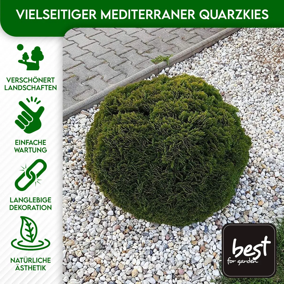 Best for Garden Pierres de Galets écologiques en Gravier écrasé Naturel - 16 à 32 mm - Au Choix : 10 kg-500 kg - Multicolore (10kg)