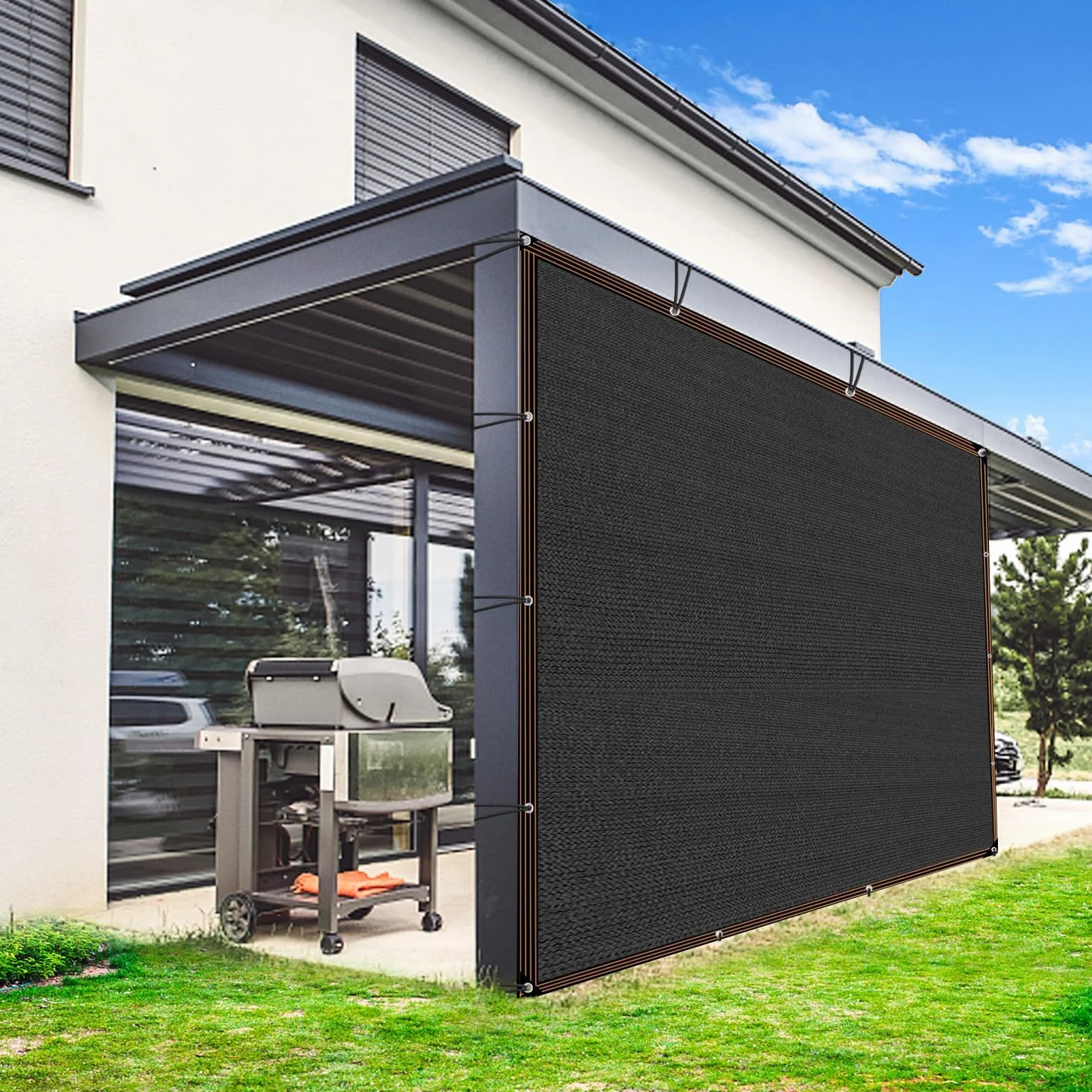 Filet D'Ombrage, Renforce ÉPaissir Toile D'Ombrage, 80% à 90% Filet Protection Solaire, Voile Ombrage pour La Couverture VéGéTale Serre Pergola Jardin Abri D'auto Pet House Lawn Patio, 2x3m