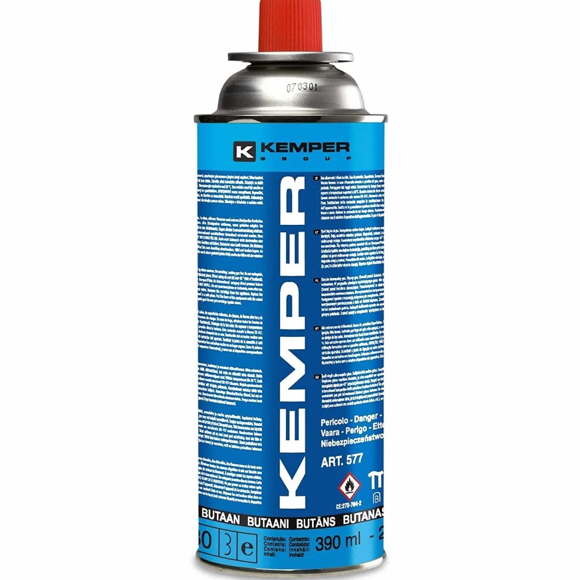 Kemper Lot de 8 cartouches de gaz butane 227 gr pour réchaud Smart 577