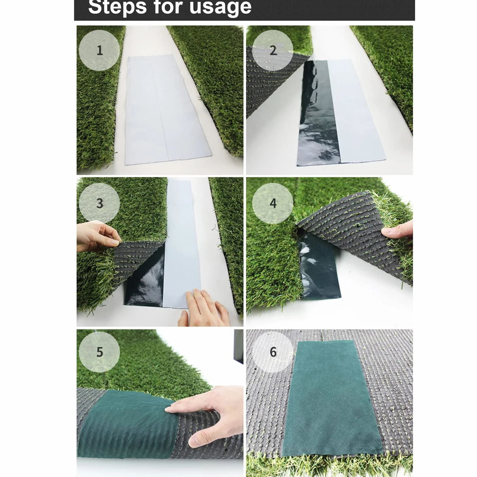 Ruban à gazon, Bande Adhésive De Gazon De Bande De Gazon Synthétique De 150mm x De 10m De Ruban Adhésif De Bande d'herbe De Tapis d'herbe (2 Couleurs)(Vert)