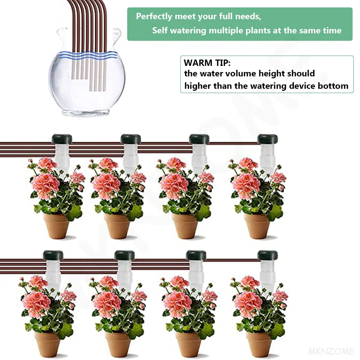 Irrigation Goutte a Goutte Bouteille, 4 Pièces Arrosage Goutte à Goutte en Céramique Arroseur Automatique Plantes Système D'Irrigation Automatique pour Jardin Maison Intérieur Extérieur