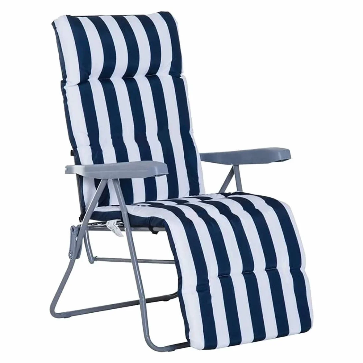 Coussin de chaise longue. Matelas pour chaise longue dimensions 180 x 55 x 8 cm. Bleu.