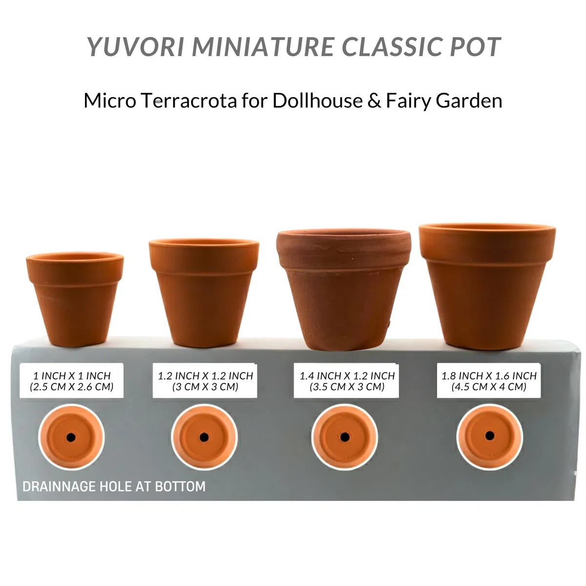 Lot de 30 mini pots de fleurs en terre cuite pour plantes grasses, cactus, loisirs créatifs, jardin féérique, maison de poupée, projets scolaires (cylindre classique, 3,5 cm)