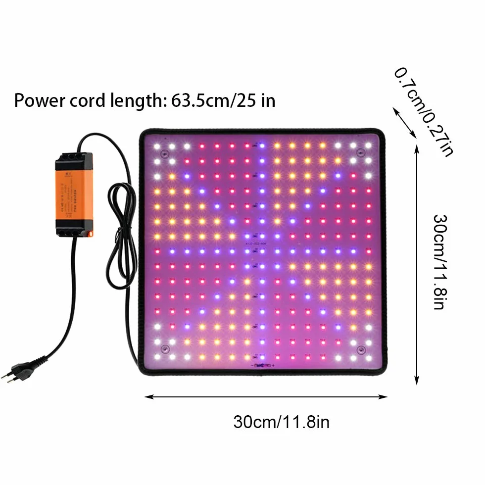1000W Lampe LED Horticole Croissance Floraison 225 LEDs Grow Light Panneau LED Culture Indoor Spectre Complet Lampe Croissance Plante avec Crochet de Suspension pour Plante Croissance d'intérieur (03)