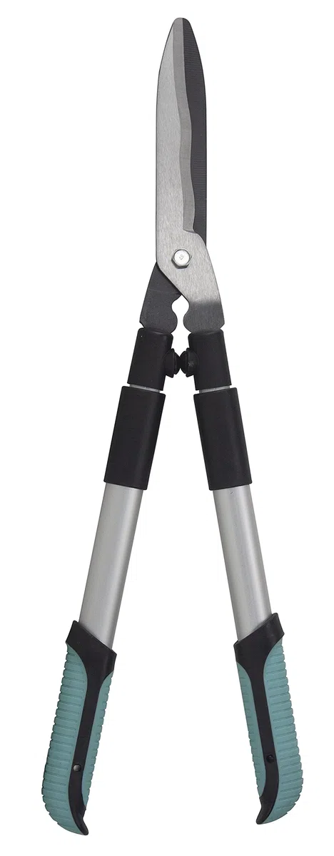 Cisaille à haie lame ondulée - Suan - Manche télescopique - Dimensions : 62-80 x 19-25 x 3 cm
