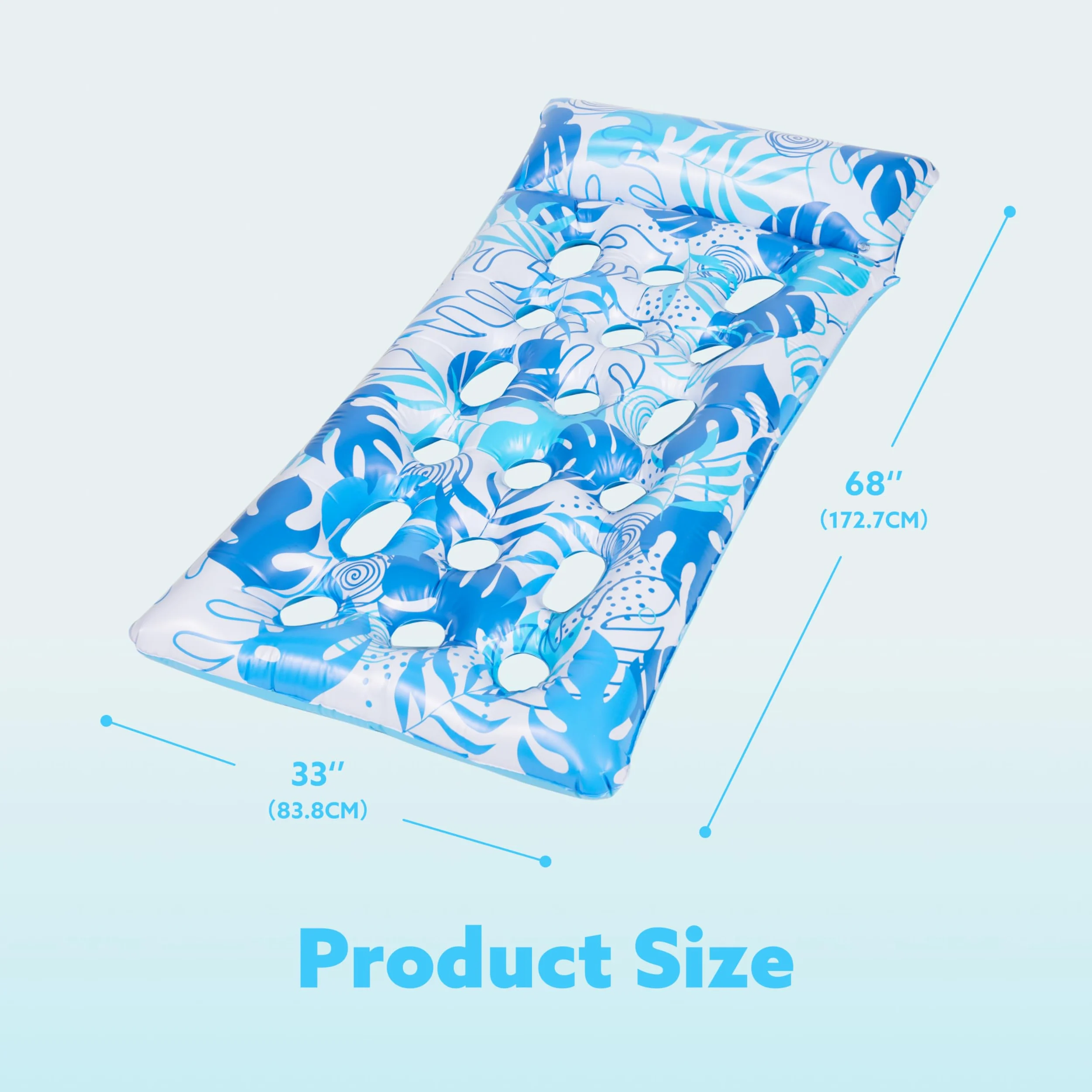 Sloosh Bouées Gonflables pour Piscine, 2 pièces Grandes Bouées XL, Matelas Flottant avec Appui-tête pour Adultes, Tapis Flottant pour Lac, Plage, Piscine, Amusement Aquatique