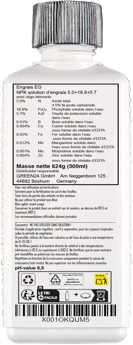 Engrais pour frangipanier Engrais pour Plumeria Fleur des temples (500ml)