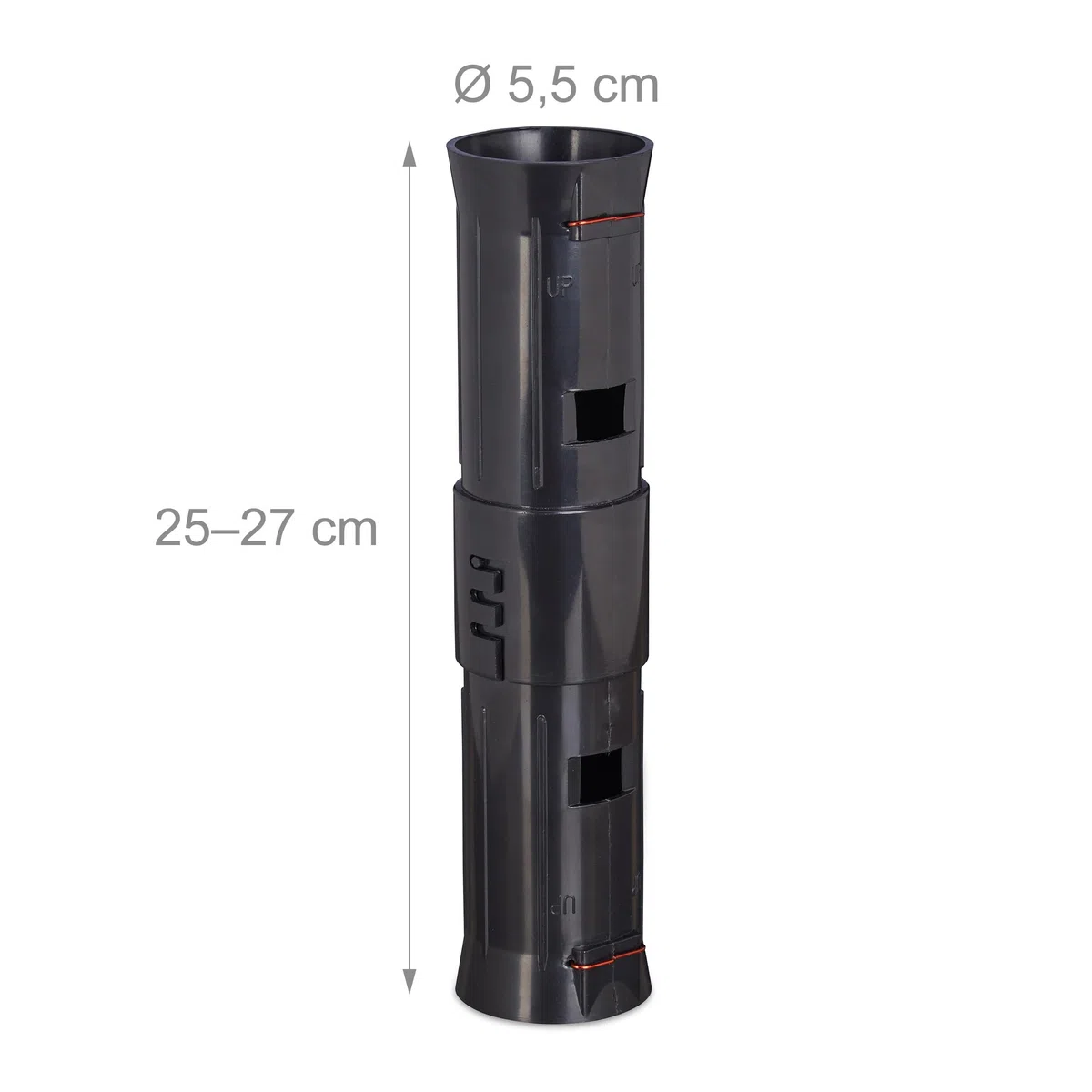 Relaxdays Piège à Taupe, Lot de 5, Tunnel piège Vivant défense Animale Lutte Anti Taupe piège Tube Plastique 2 Ouvertures, Noir