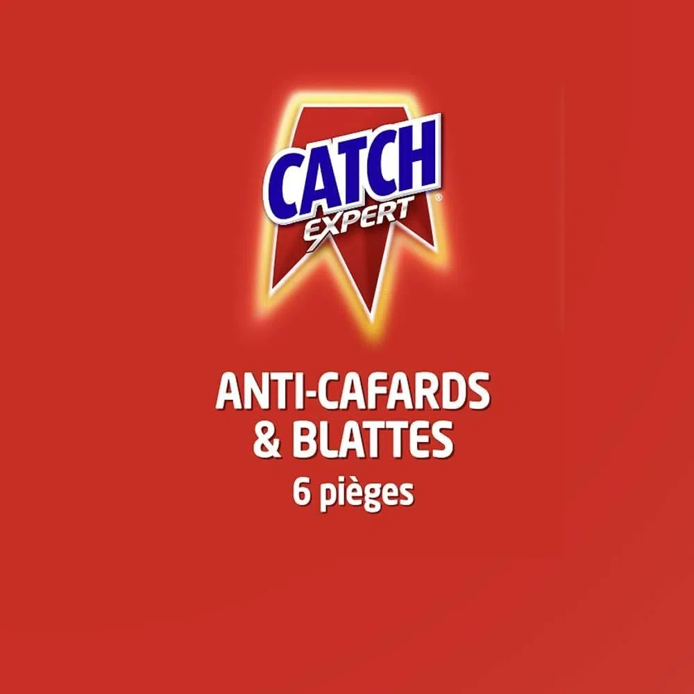 CATCH Lot de 4 boîtes de 6 pièges contaminateurs Anti–Cafards & Blattes