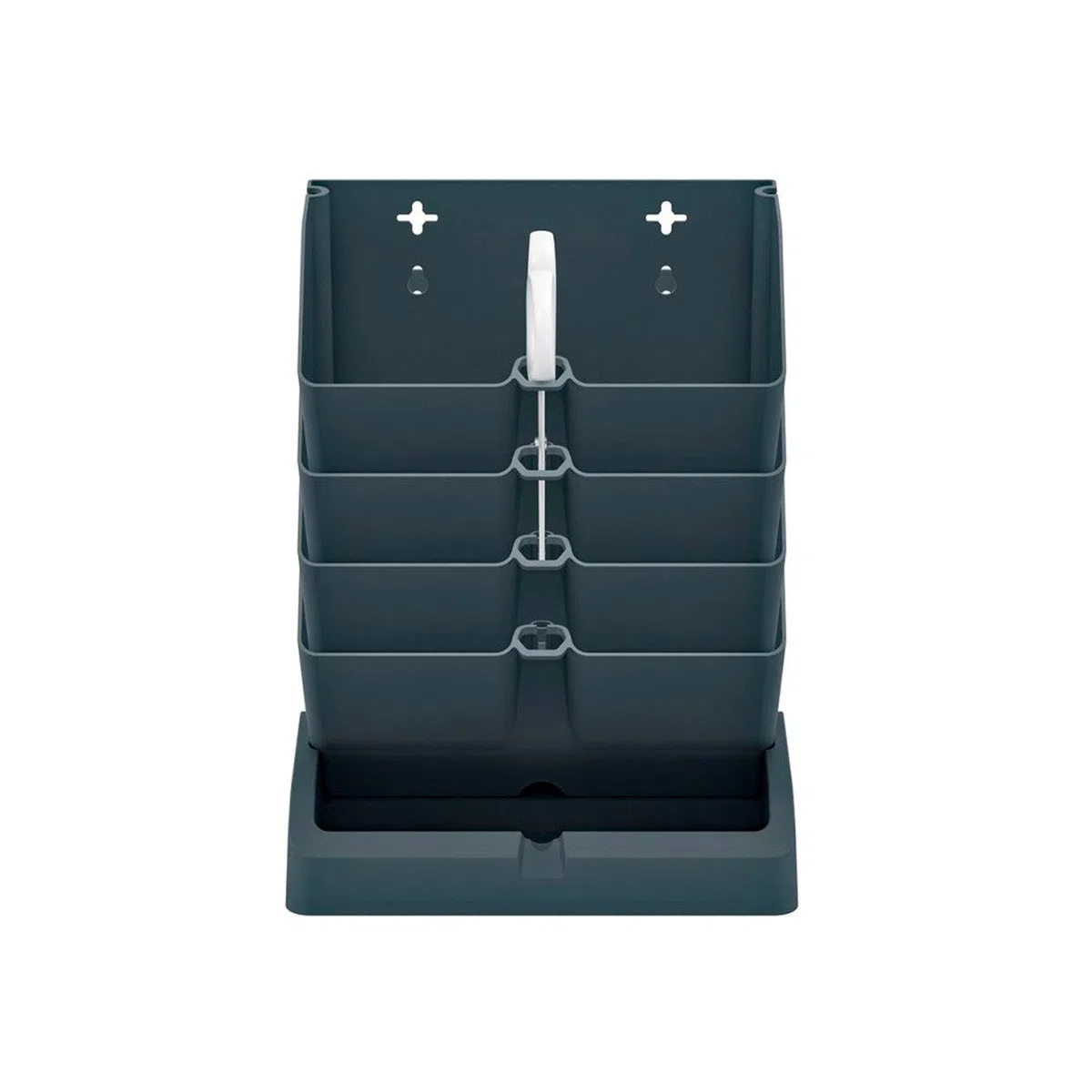 Jardinière verticale Prosperplast Mini Cascade en plastique de couleur anthracite 19,5 (L) x 11,4 (l) x 47,5 (H) cm avec ciseaux de jardinage