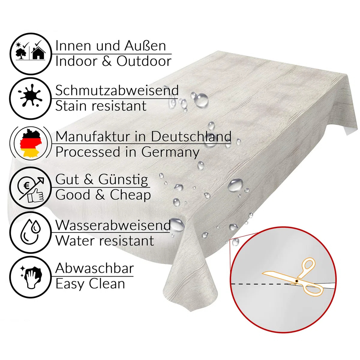 Anro Nappe lavable en toile cirée