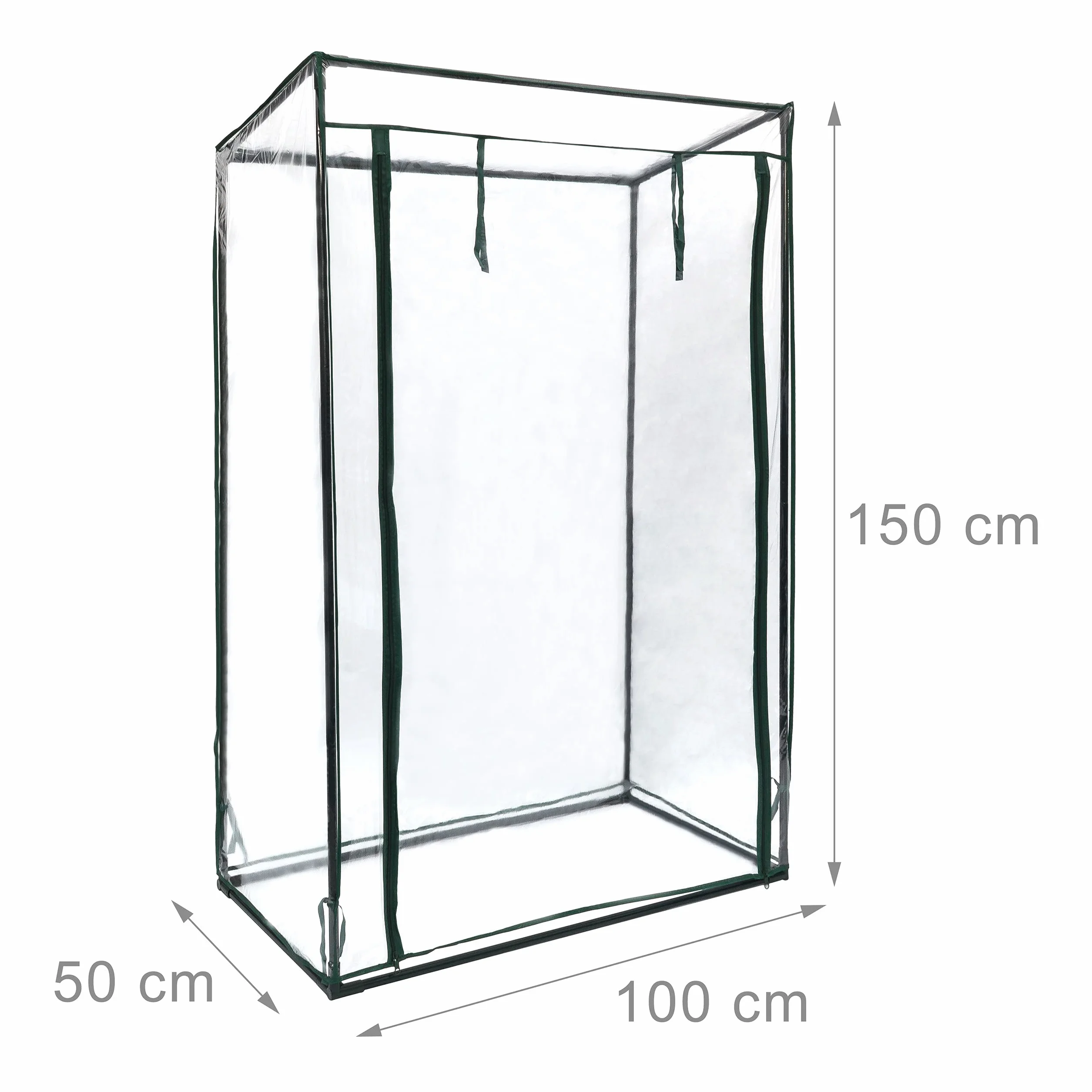 Relaxdays 10020027_344 Serre de jardin à tomates TOMMY Tente pour plantes Protection des légumes Toit abri hiver 150 x 100 x 50 cm PVC housse résistante fleurs